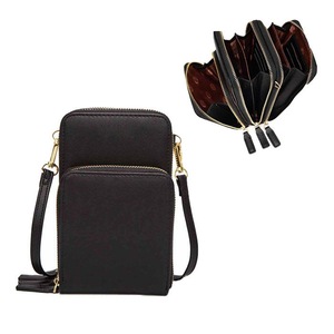 Nevenka Crossbody Phone Bag for Women Small Shoulder Bag Cell Phone Wallet Purses and Handbags with 14 Credit Card Slots-Black