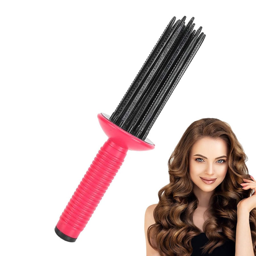 Nevenka Curly Hair Styler Tool for Home Salon Use Fluffy Curling Roll Comb