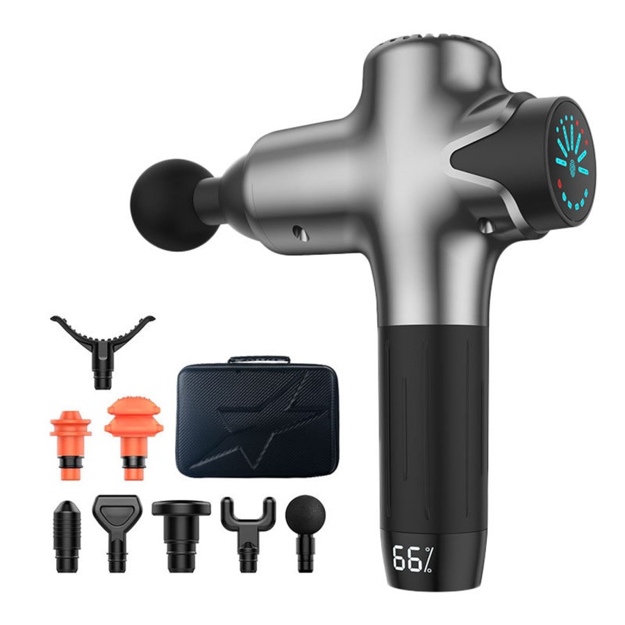 Nevenka Deep Tissue Massage Gun 7 Speeds & 8 Heads Quiet for Athletes-Silver