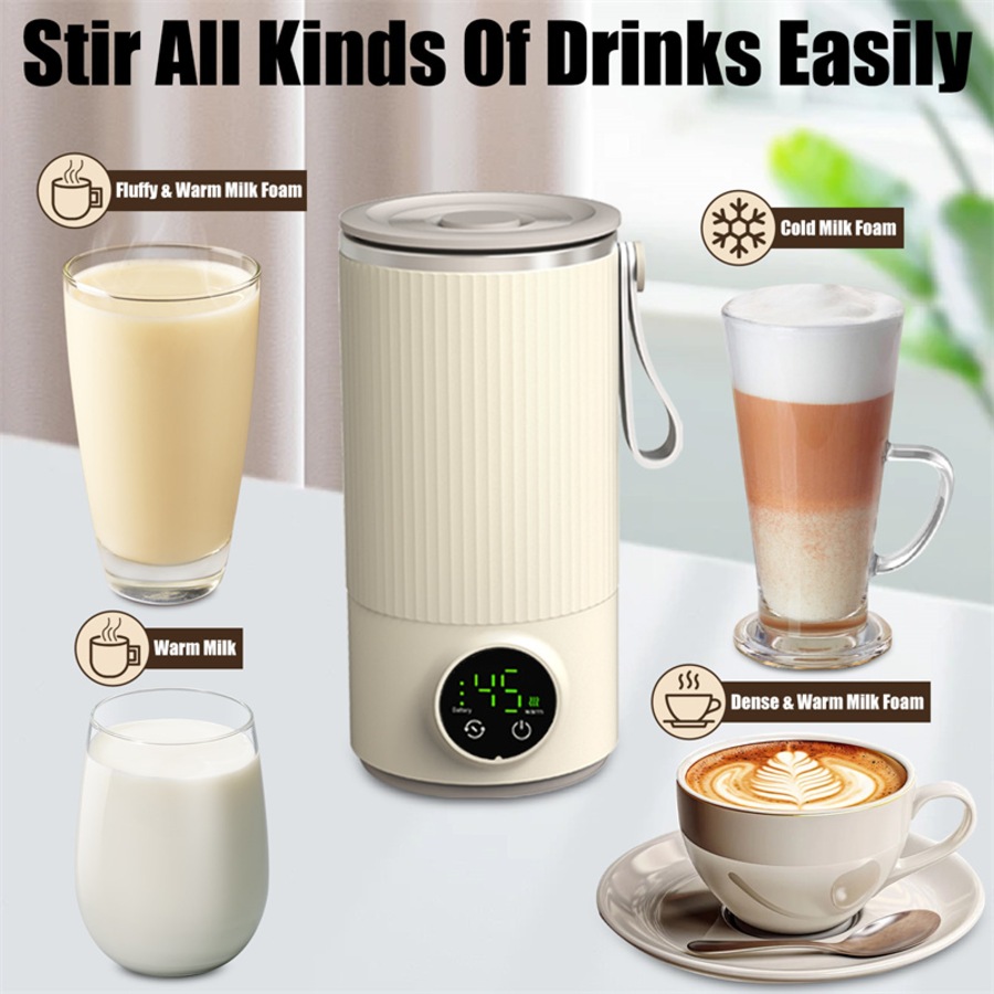 Nevenka Electric Milk Warmer Mixer Cordless Portable Fast Heating Keep Warm for Coffee