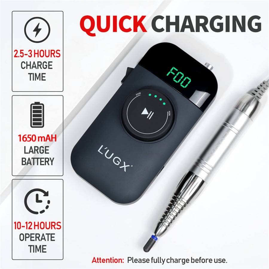 Nevenka Electric Nail Drill Machine Brushless 35000RPM Cordless Nail Efile with 8Pcs Nail Drill Bits