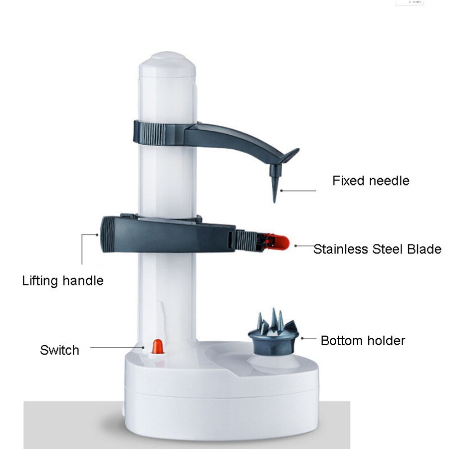 Nevenka Electric Potato Peeler Automatic Rotating Peeling Machine for Apples Mango-White