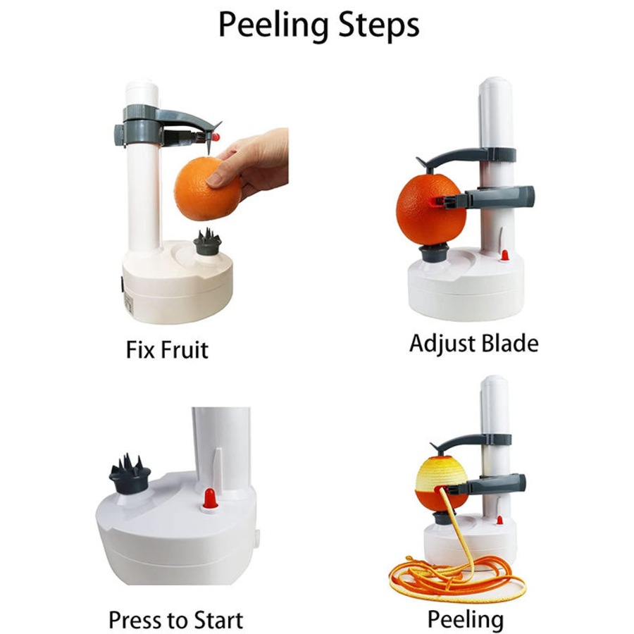 Nevenka Electric Potato Peeler Automatic Rotating Peeling Machine for Apples Mango-White