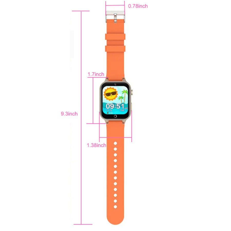 Nevenka Electronic Smart Watch 26 Games HD Touchscreen Educational Toy for Kids Age 3 to 12-Orange