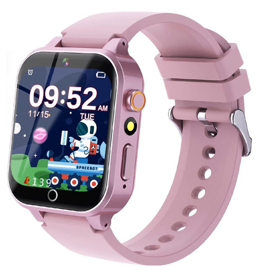 Nevenka Electronic Smart Watch 26 Games HD Touchscreen Educational Toy for Kids Age 3 to 12-Pink