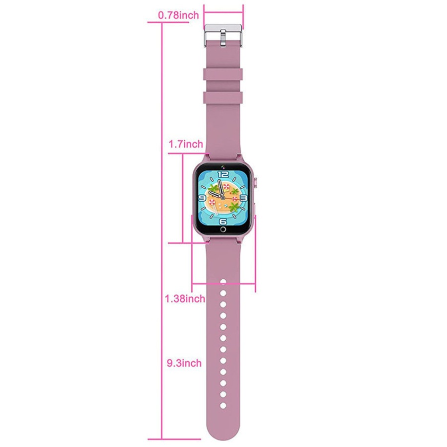 Nevenka Electronic Smart Watch 26 Games HD Touchscreen Educational Toy for Kids Age 3 to 12-Pink