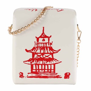 Nevenka Fashion Crossbody Bag Chinese Takeout Box Style Clutch Bag for Girl-White