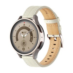 Nevenka Genuine Leather Watchband Groove for Galaxy Watch 42mm/Samsung Gear S3-OffWhite