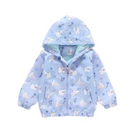 Nevenka Girls Rain Jackets Lightweight Hooded Cotton Raincoats Windbreakers for Kids-BluePigeon