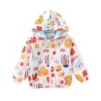 Nevenka Girls Rain Jackets Lightweight Hooded Cotton Raincoats Windbreakers for Kids-WhiteLion