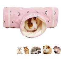 Nevenka Guinea Pig Tunnels and Tubes Collapsible 3 Way Hideout-Pink