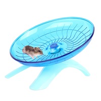 Nevenka Hamster Silent Running Exercise Wheel Small Pet Toy-Blue