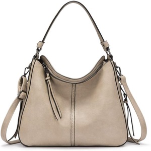 Nevenka Handbags for Women Large Designer Ladies Hobo bag Bucket Purse Faux Leather-Creamwhite