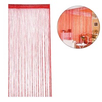 Nevenka Home Decor Sequin Curtain for Doorway 37x79 inch Hanging-Red