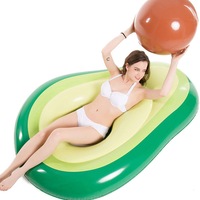 Nevenka Inflatable Avocado Pool Float with Ball for Kids Adult Summer Beach Toys