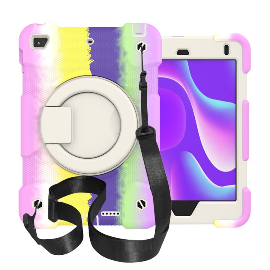 Nevenka iPad Case For iPad Mini 4/5 with 360 Swivel Stand-Colorful Purple
