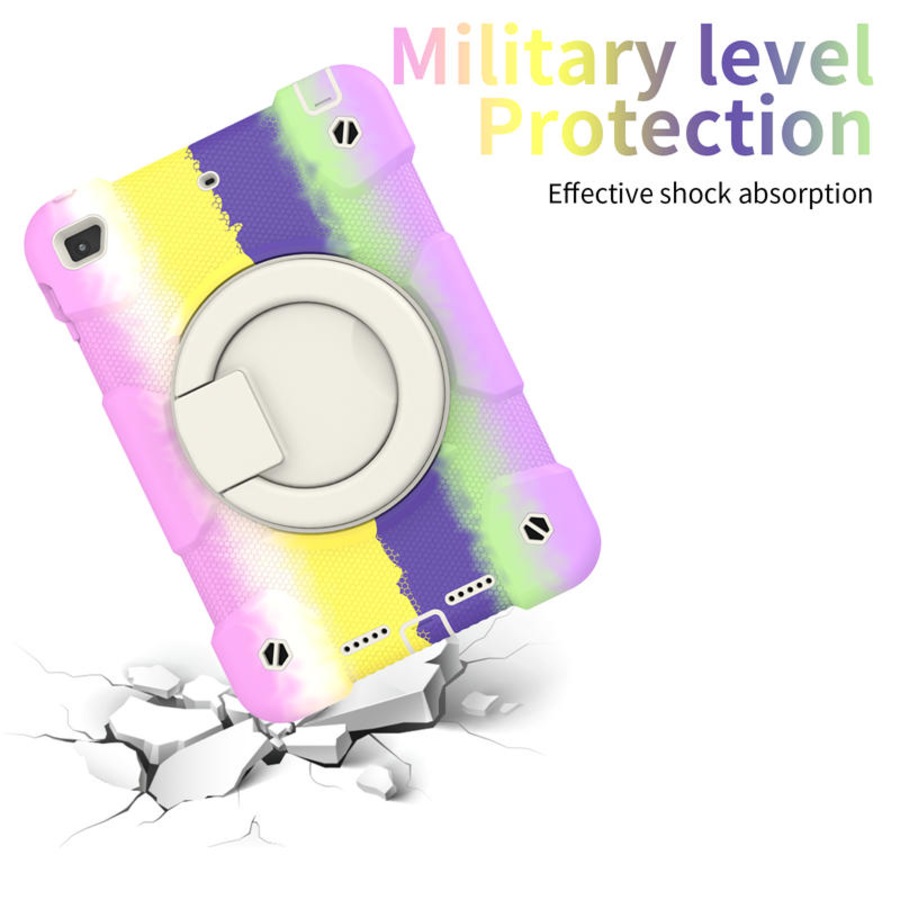 Nevenka iPad Case For iPad Mini 4/5 with 360 Swivel Stand-Colorful Purple