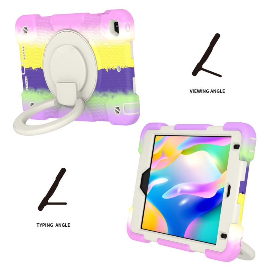 Nevenka iPad Case For iPad Mini 4/5 with 360 Swivel Stand-Colorful Purple