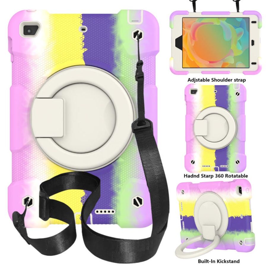 Nevenka iPad Case For iPad Mini 4/5 with 360 Swivel Stand-Colorful Purple