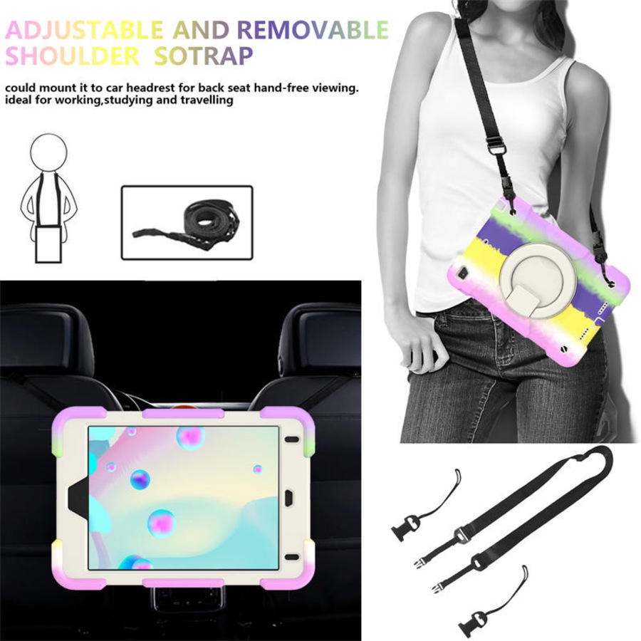 Nevenka iPad Case For iPad Mini 4/5 with 360 Swivel Stand-Colorful Purple