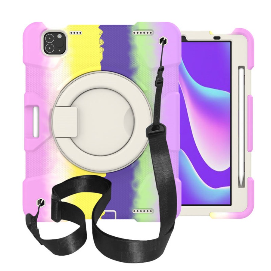 Nevenka iPad Case For iPad Pro 11/Air 4 with 360 Swivel Stand-Colorful Purple