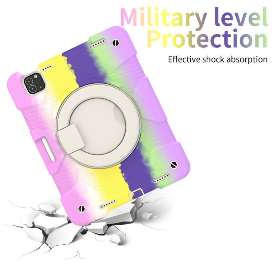 Nevenka iPad Case For iPad Pro 11/Air 4 with 360 Swivel Stand-Colorful Purple