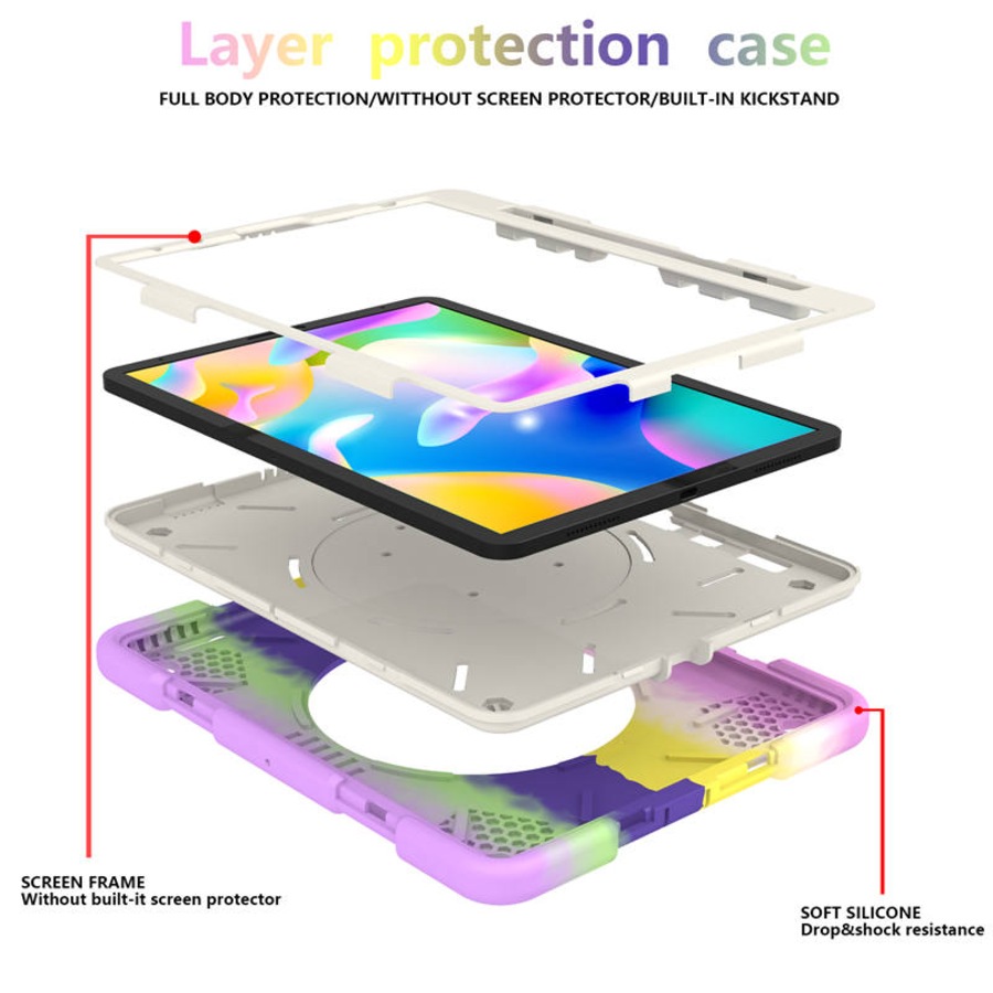 Nevenka iPad Case For iPad Pro 11/Air 4 with 360 Swivel Stand-Colorful Purple