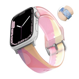 Nevenka Jelly Silicone Sports iWatch Band for Apple Watch Series 8/7/6/5/4/3/2/1/SE-01