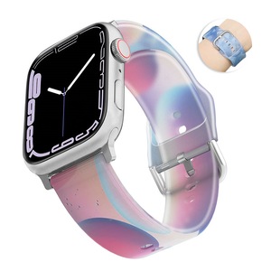 Nevenka Jelly Silicone Sports iWatch Band for Apple Watch Series 8/7/6/5/4/3/2/1/SE-03