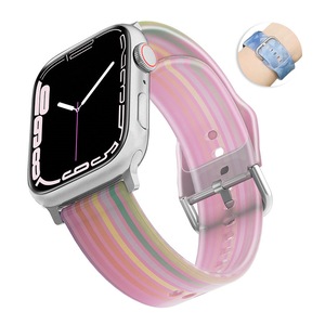 Nevenka Jelly Silicone Sports iWatch Band for Apple Watch Series 8/7/6/5/4/3/2/1/SE-06