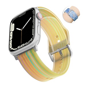 Nevenka Jelly Silicone Sports iWatch Band for Apple Watch Series 8/7/6/5/4/3/2/1/SE-07