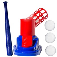 Nevenka Kids Baseball Pitching Machine with Youth Bat and 3 Plastic Baseballs