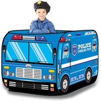 Nevenka Kids Pop Up Play Tent Foldable for Indoor and Outdoor-Police Car