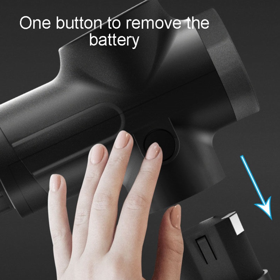 Nevenka Massage Gun 3 Speeds & 4 Interchangeable Heads for Relieve Sore-Carbon