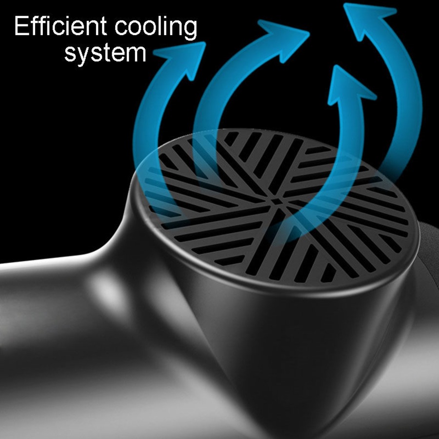 Nevenka Massage Gun LCD Screen with 3 Speeds & 4 Heads for Relieve Sore-Carbon