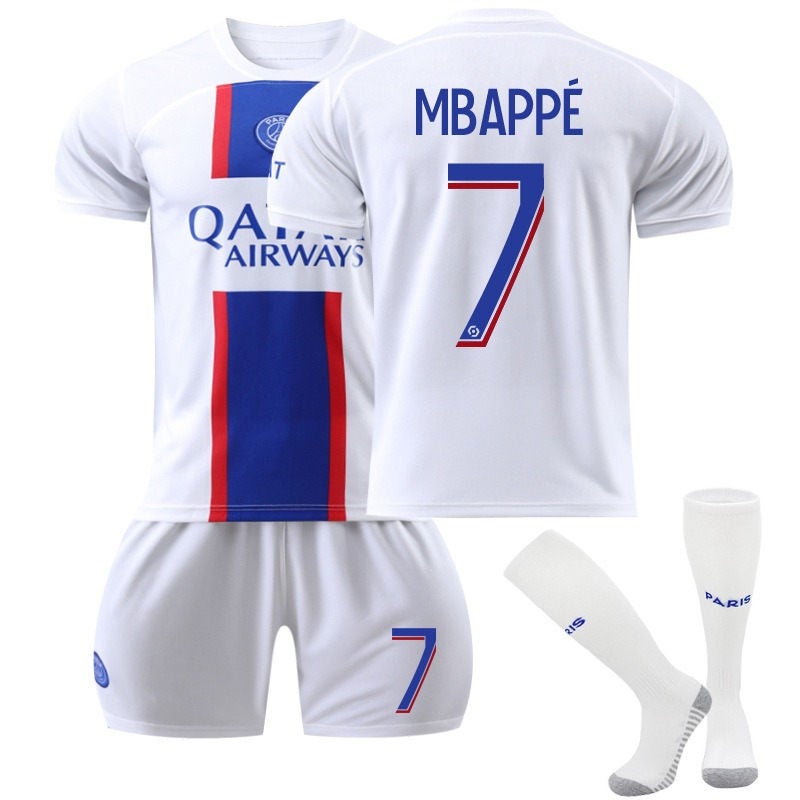 Kid's MBAPPÉ #7 PSG Third Away Soccer Jersey Kit(Jersey+Shorts+Socks)  2022/23