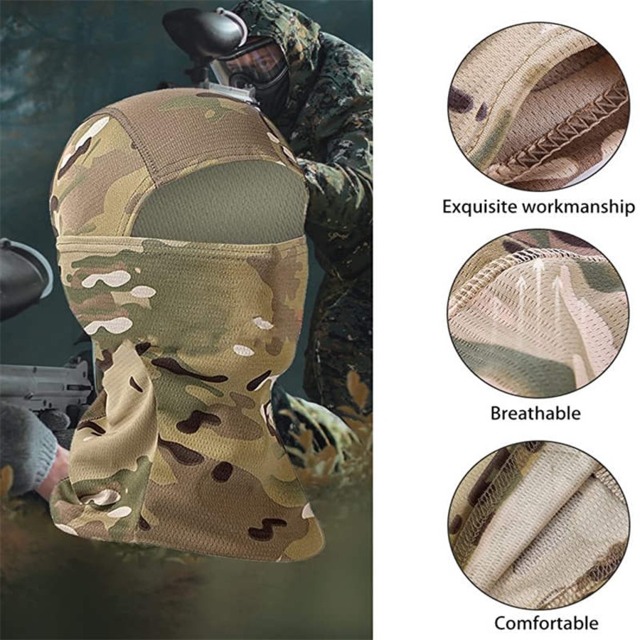 Nevenka Military Camo Face Mask Balaclava Hood Headwear for Men Women Tactical Training-1