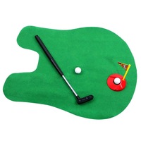 Nevenka Mini Toilet Golf Set Putting Golfing Game Indoor Practice Toy