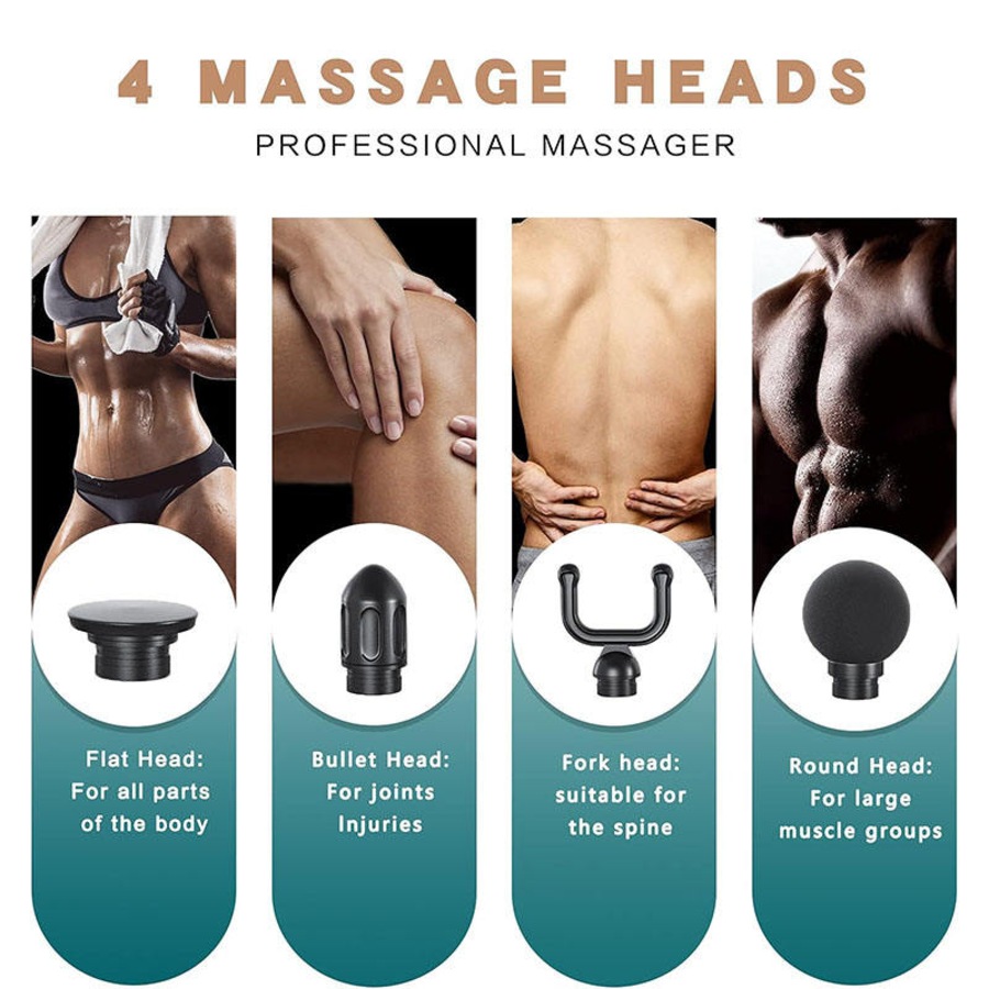 Nevenka Muscle Massage Gun Super Quiet with 4 Heads & 2 Modes for Pain Relief