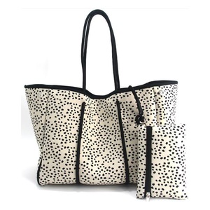 Nevenka Neoprene Tote Bag with Small Zipper Bag for Women Beach Traveling-17