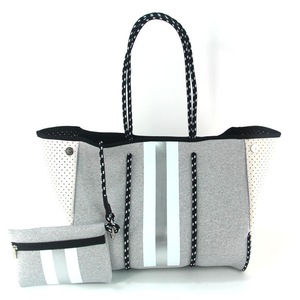 Nevenka Neoprene Tote Bag with Small Zipper Bag for Women Beach Traveling-5