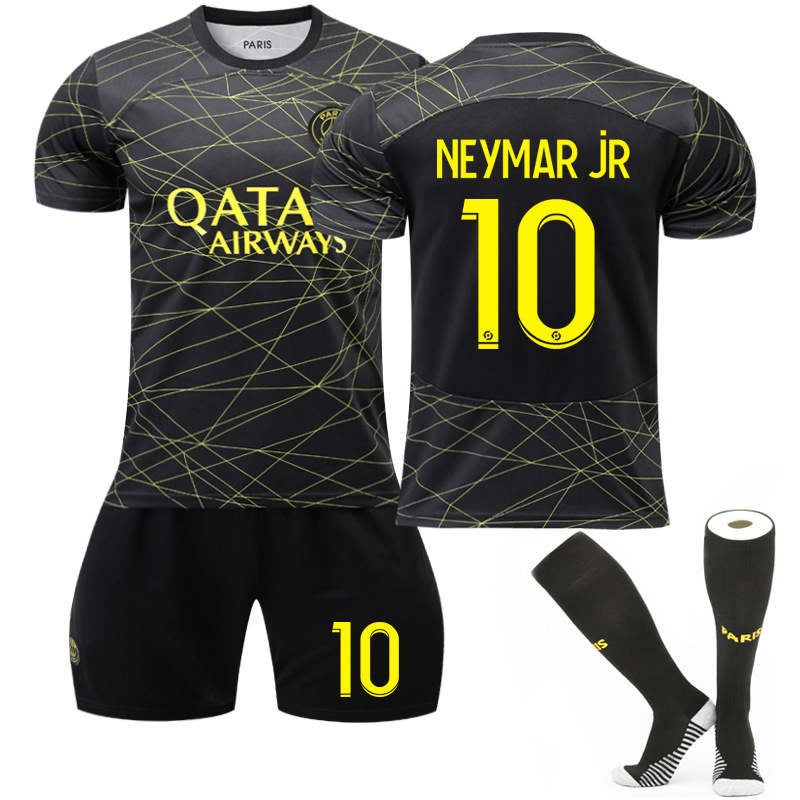 Neymar JR #10 Away Home Soccer Jersey 2022/23 (X-Large)