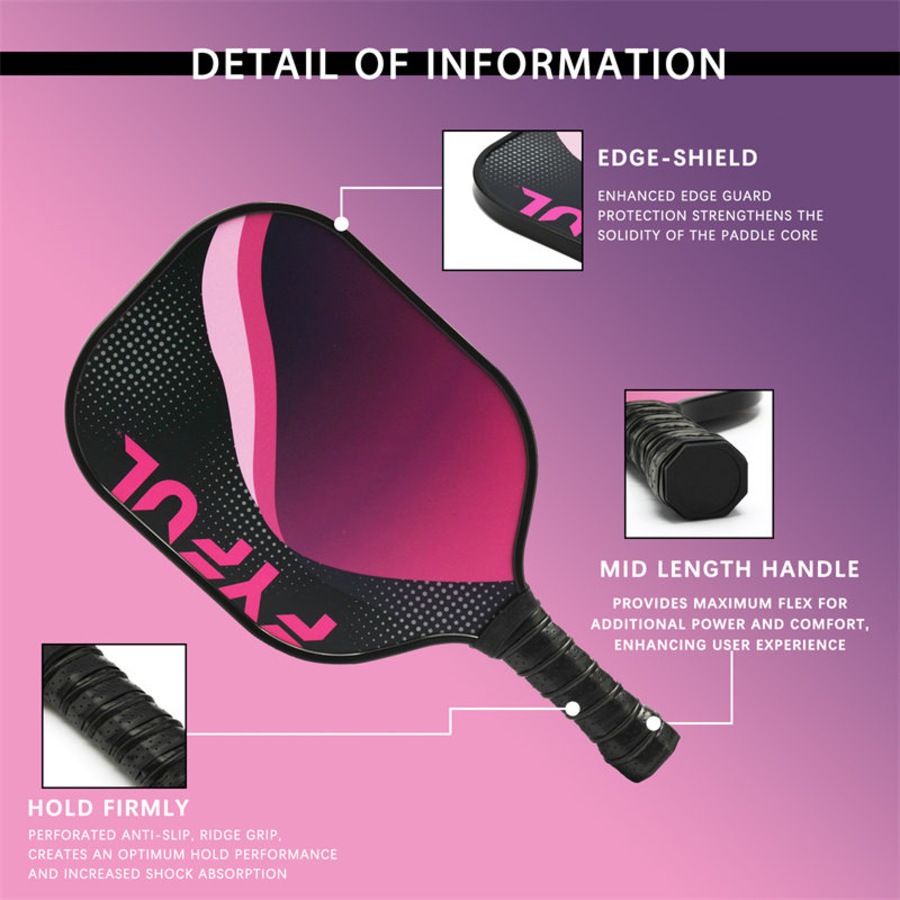 Nevenka Pickleball Paddles Mid-Weight Pink Pickleball Racket for Beginners or Pros