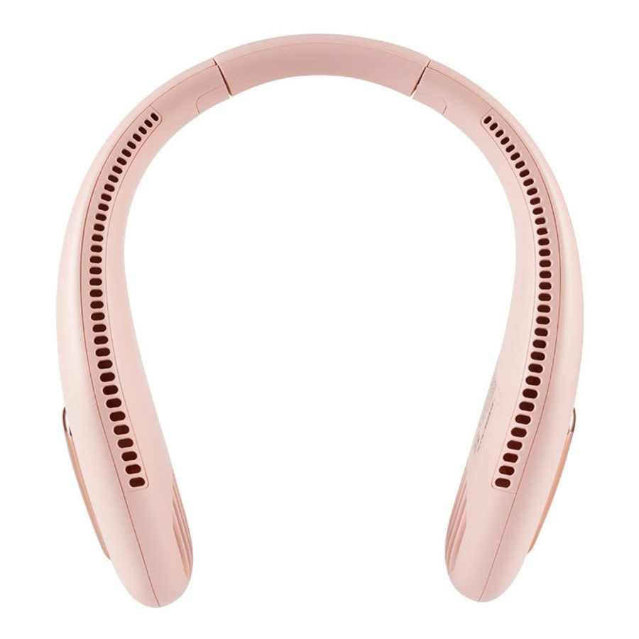 Nevenka Portable Neck Fan USB Rechargeable with 360 Cooling 3 Wind Speed-Pink