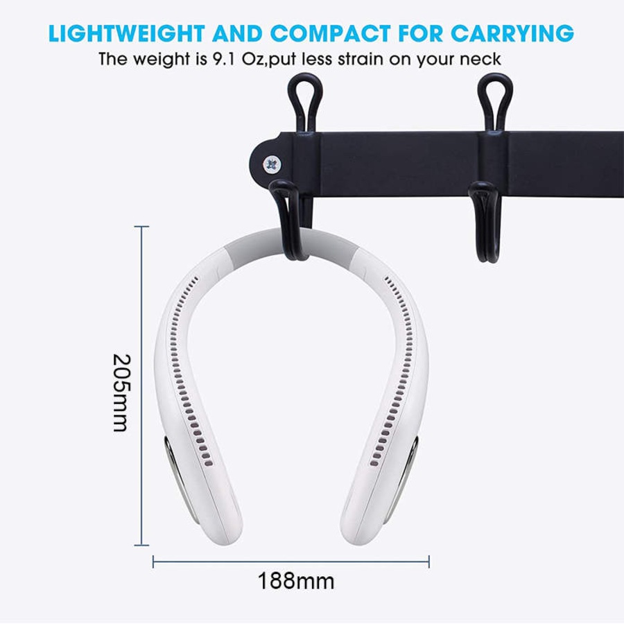 Nevenka Portable Neck Fan USB Rechargeable with 360 Cooling 3 Wind Speed-Pink