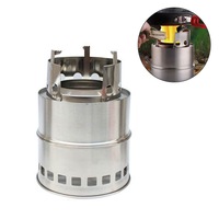 Nevenka Portable Stainless Steel Wood Burning Stove for Outdoor Hiking Traveling Picnic