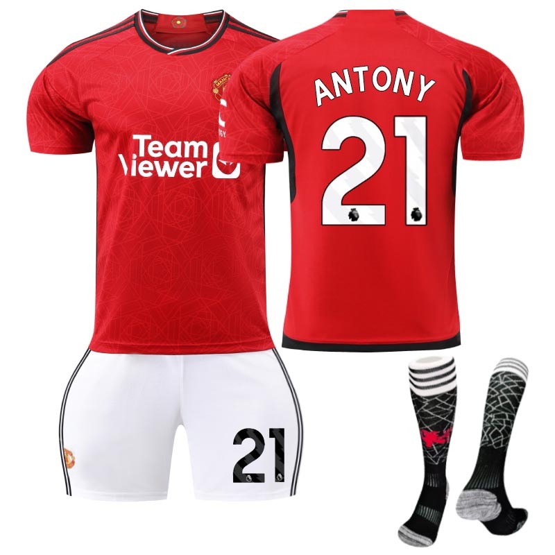 Buy Nevenka Red Devil Man Utd Home Jersey ANTONY 21 Soccer Jersey Kids