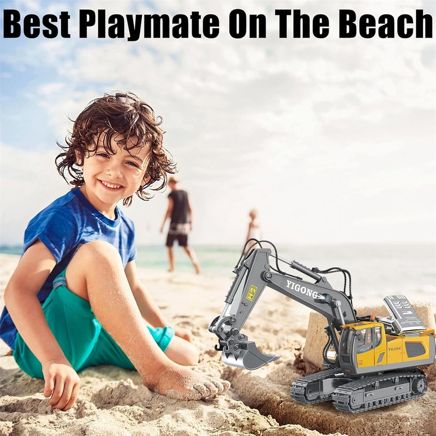 Nevenka Remote Control Excavator 1:20 RC Digger Toy with Sound Light 2 Batteries