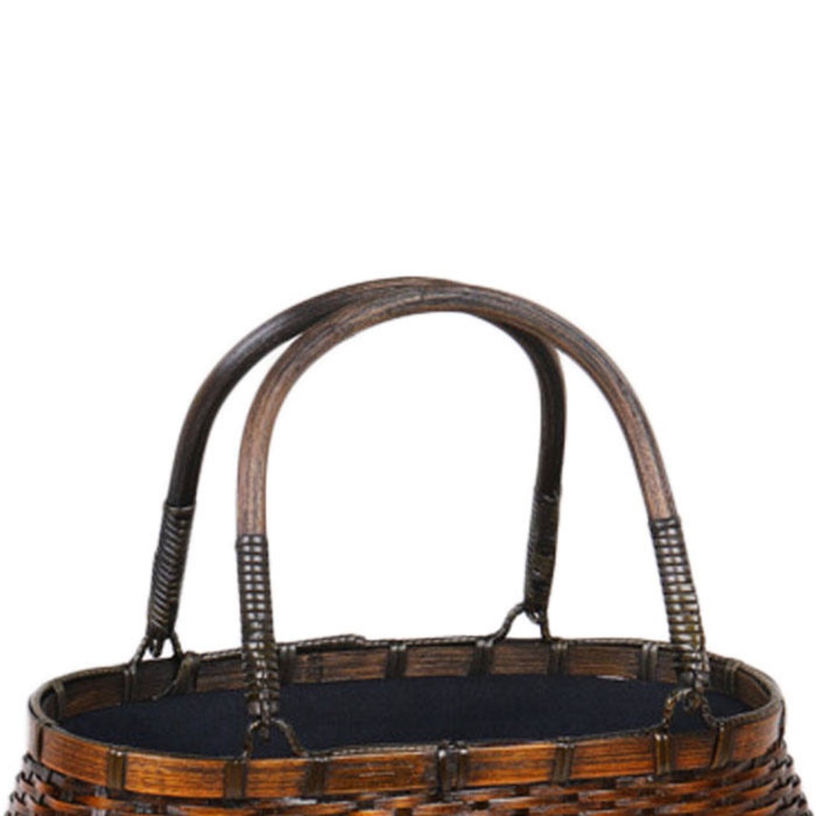 Nevenka Retro Weave Womens Bamboo Handbag Handmade Large Tote Bag Wicker Basket Bag-Waist Drum Bag