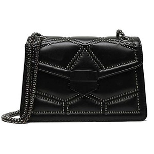 Nevenka Small Shoulder Chain Bag Ladies Square Crossbody Bag-Black